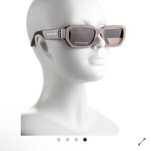 Marc Jacobs Taupe Rectangular Sunglasses